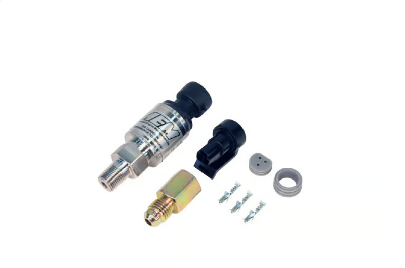 AEM 1000 PSIg Stainless Sensor Kit - 1/8in NPT Male Thread to -4 Adapter AEM