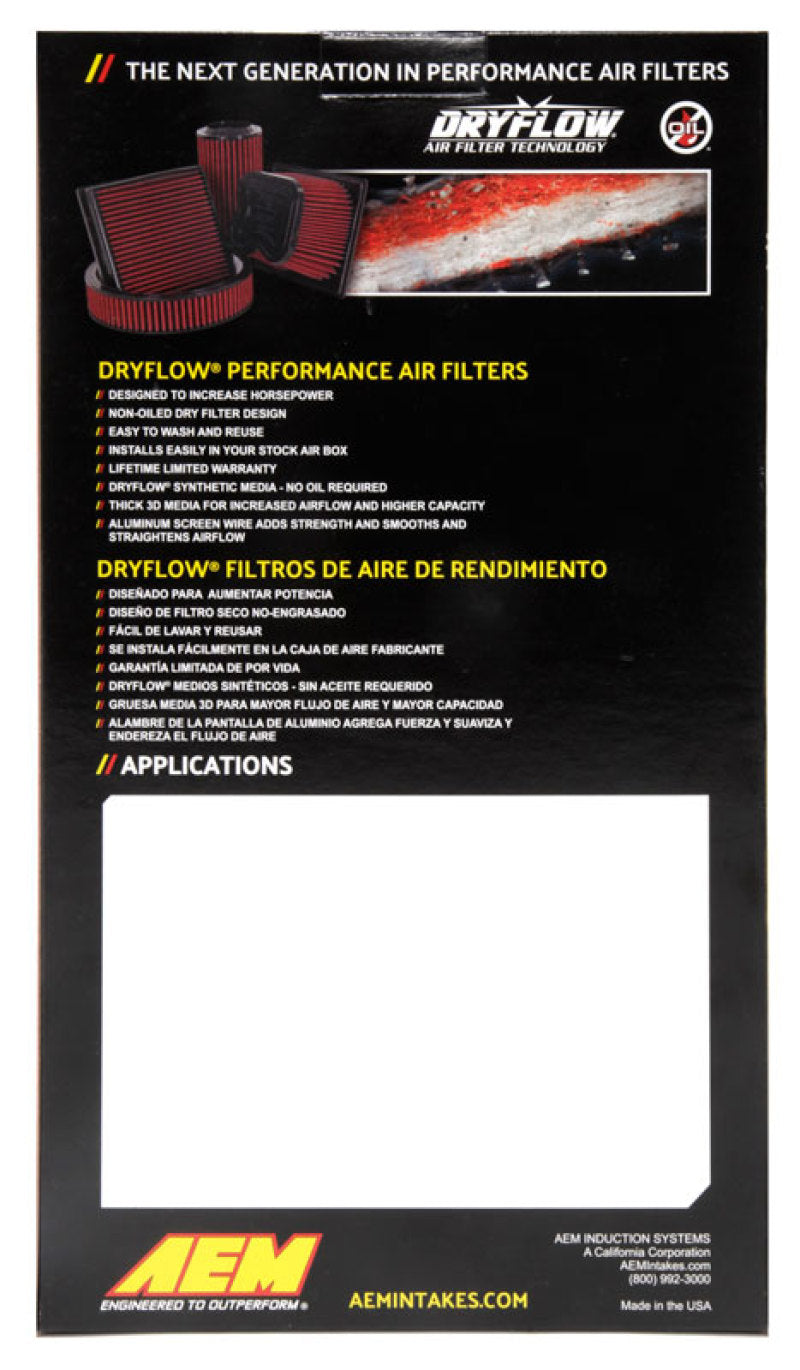 AEM 17-20 Subaru BRZ 2.0L DryFlow Air Filter AEM Induction Air Filters - Drop In AXOPROS