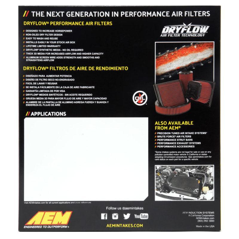 AEM 19-20 Subaru WRX STI 2.5L DryFlow Air Filter AEM Induction Air Filters - Drop In AXOPROS