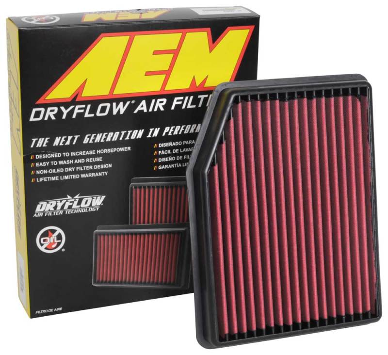 AEM 2019 Chevrolet Silverado 1500 V8-5.3L F/I DryFlow Air Filter AEM Induction Air Filters - Drop In AXOPROS