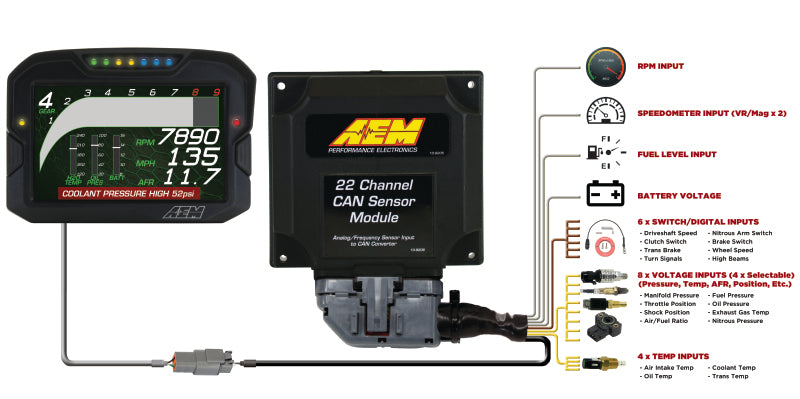 AEM 22 Channel CAN Expander Module AEM Data Acquisition AXOPROS