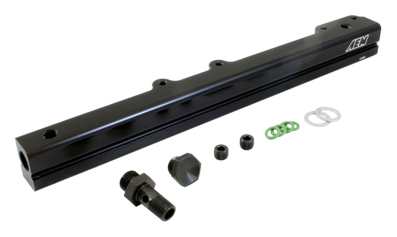 AEM 96-00 Civic CX/DX/LX/EX & 96-97 Del Sol S/Si Black Fuel Rail AEM
