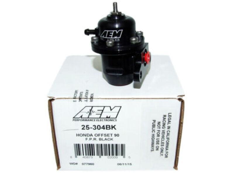 AEM 96-97 Acura CL / 94-97 Accord / 96-00 Civic Ex Black Adjustable Fuel Pressure Regulator AEM