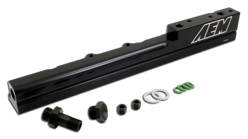 AEM 99-00 Honda Civic Si Black Fuel Rail AEM Fuel Rails AXOPROS