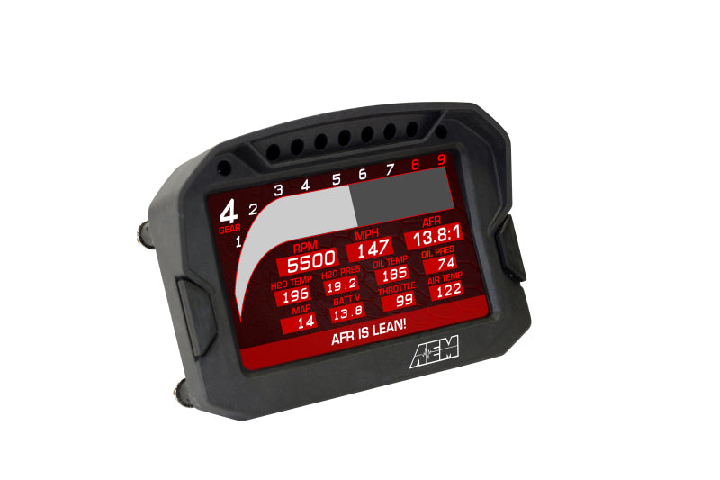 AEM CD-5LG Carbon Logging Digital Dash Display w/ Internal 10Hz GPS & Antenna AEM Gauges AXOPROS