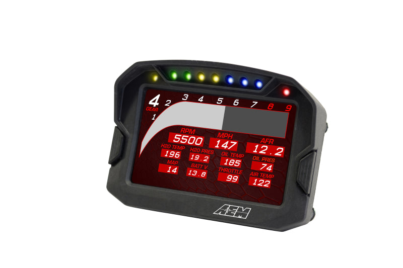 AEM CD-5LG Carbon Logging Digital Dash Display w/ Internal 10Hz GPS & Antenna AEM Gauges AXOPROS