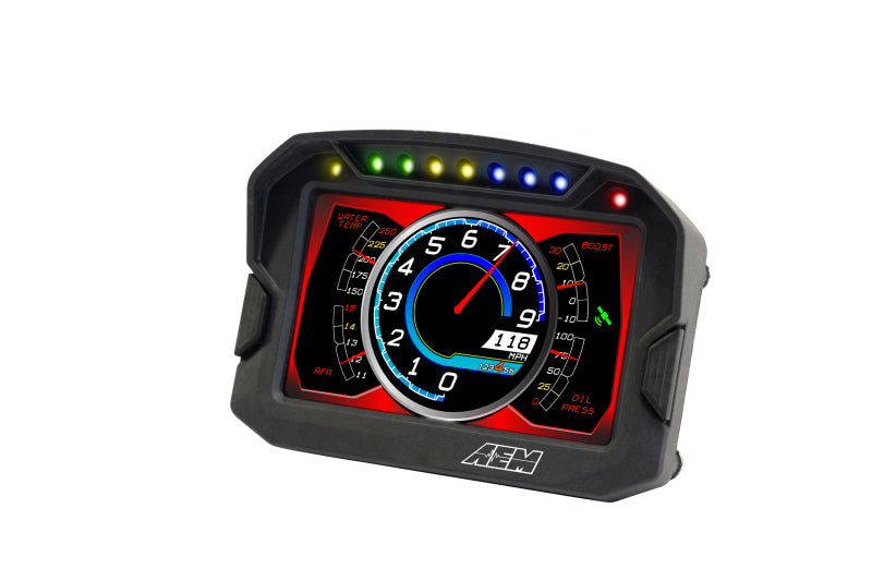 AEM CD-5LG Carbon Logging Digital Dash Display w/ Internal 10Hz GPS & Antenna AEM Gauges AXOPROS