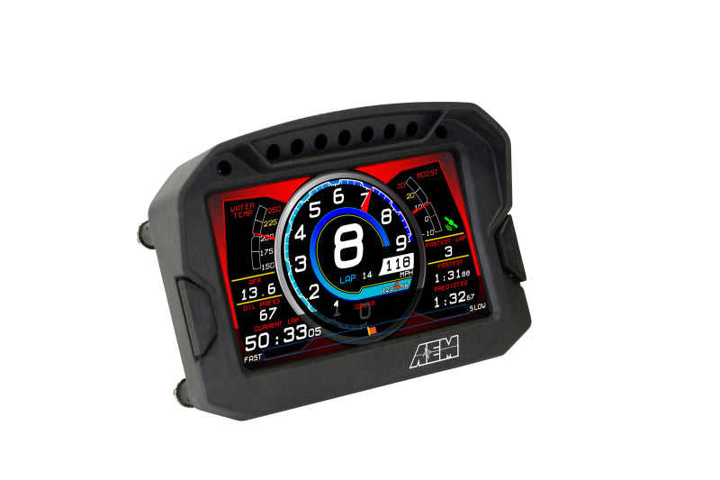 AEM CD-5LG Carbon Logging Digital Dash Display w/ Internal 10Hz GPS & Antenna AEM Gauges AXOPROS