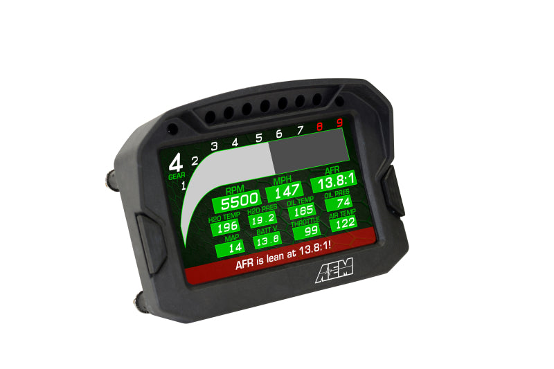 AEM CD-5LG Carbon Logging Digital Dash Display w/ Internal 10Hz GPS & Antenna AEM Gauges AXOPROS