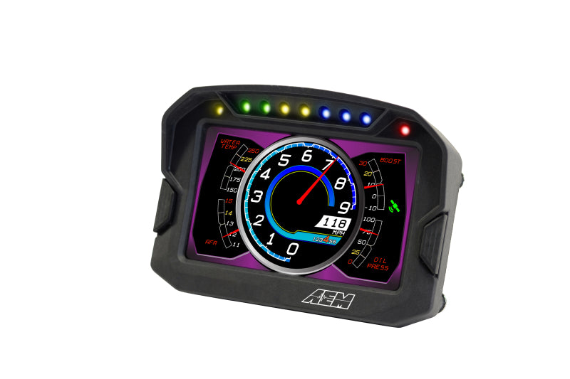 AEM CD-5LG Carbon Logging Digital Dash Display w/ Internal 10Hz GPS & Antenna AEM Gauges AXOPROS