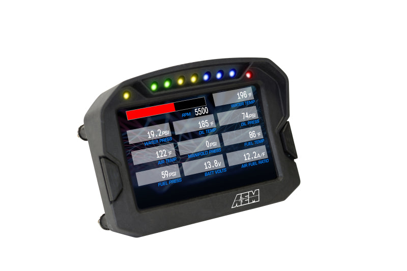AEM CD-5LG Carbon Logging Digital Dash Display w/ Internal 10Hz GPS & Antenna AEM Gauges AXOPROS