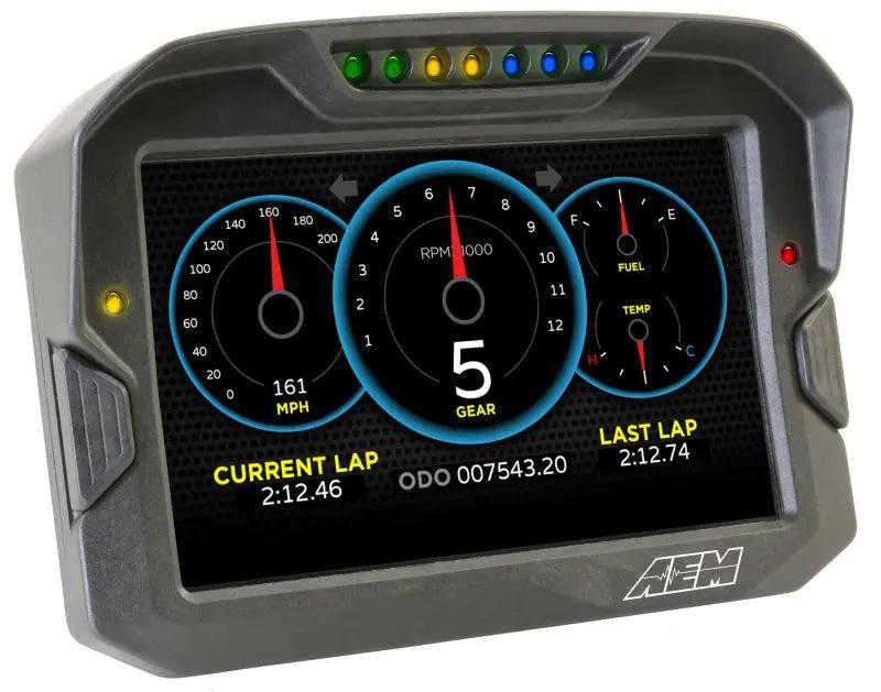 AEM CD-7 Logging GPS Enabled Race Dash Carbon Fiber Digital Display w/o VDM (CAN Input Only) AEM Gauges AXOPROS