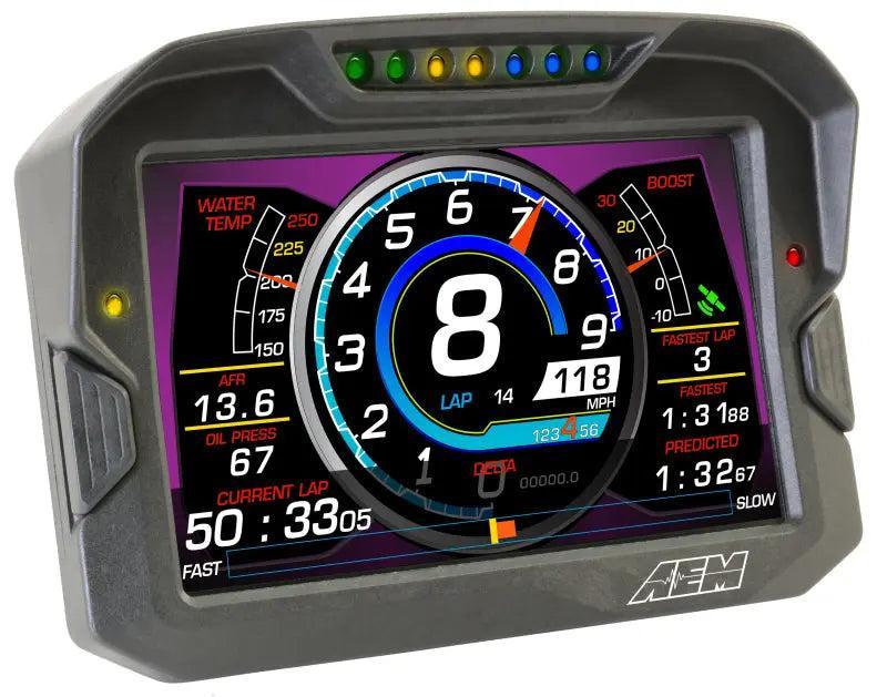 AEM CD-7 Non Logging GPS Enabled Race Dash Carbon Fiber Digital Display w/o VDM (CAN Input Only) AEM Gauges AXOPROS
