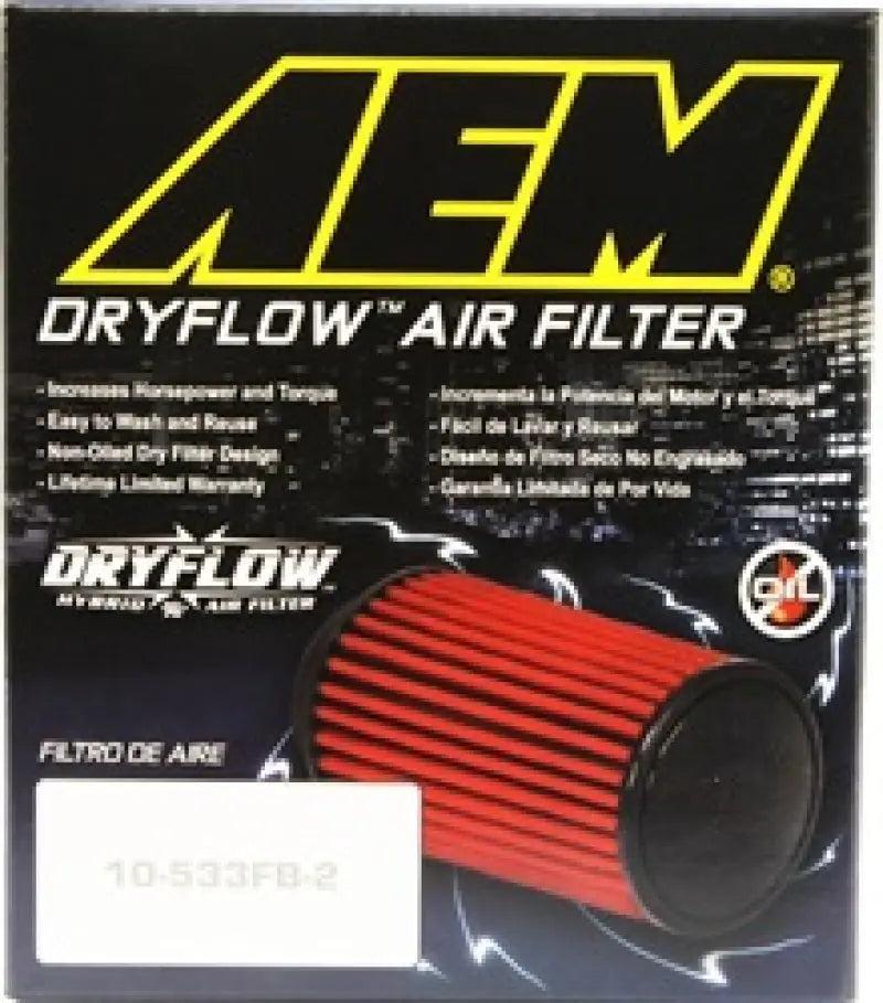 AEM Dryflow Air FIlter Conical 5.5in Base OD x 4.75in Top OD x 5in Height AEM Induction Air Filters - Universal Fit AXOPROS