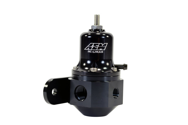 AEM High Capacity Universal Black Adjustable Fuel Pressure Regulator AEM Fuel Pressure Regulators AXOPROS