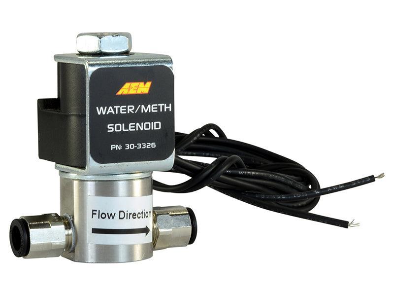 AEM Water/Methanol Injection System - High-Flow Low-Current WMI Solenoid - 200PSI 1/8in-27NPT In/Out AEM