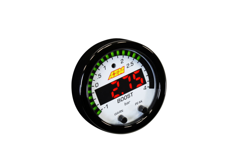 AEM X-Series Boost Pressure -30inHg 60psi Gauge Kit AEM Gauges AXOPROS