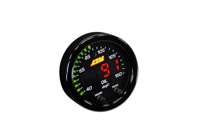 AEM X-Series Temperature 100-300F Gauge Kit (ONLY Black Bezel and Water Temp. Faceplate) AEM