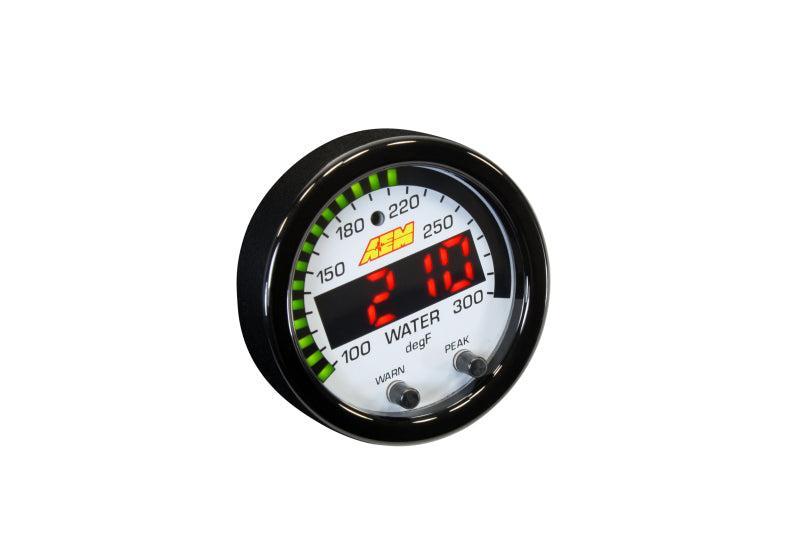 AEM X-Series Temperature 100-300F Gauge Kit (ONLY Black Bezel and Water Temp. Faceplate) AEM