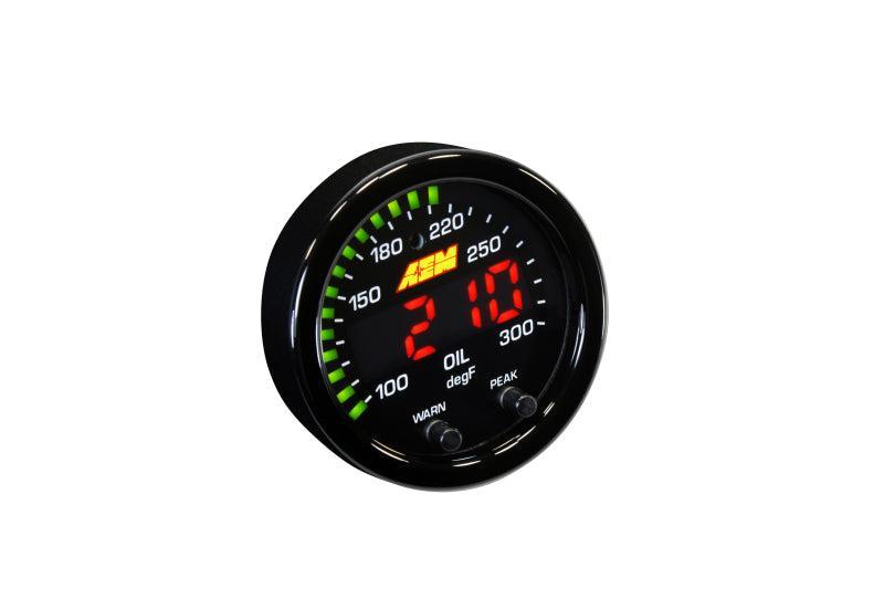 AEM X-Series Temperature 100-300F Gauge Kit (ONLY Black Bezel and Water Temp. Faceplate) AEM
