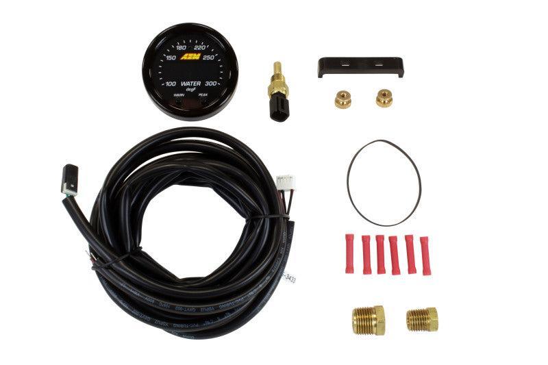 AEM X-Series Temperature 100-300F Gauge Kit (ONLY Black Bezel and Water Temp. Faceplate) AEM