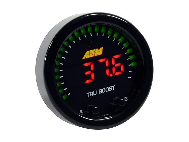 AEM X-Series Tru-Boost Controller Gauge w/ Boost Control Solenoid 80PSIg Internal MAP Sensor AEM