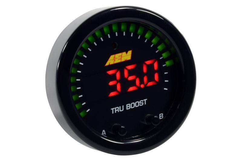 AEM X-Series Tru-Boost Controller Gauge w/ Boost Control Solenoid 80PSIg Internal MAP Sensor AEM