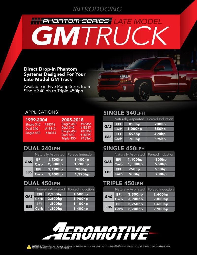 Aeromotive 05-18 Chevrolet Silverado 450 Dual Drop-In Phantom System Aeromotive Fuel Pumps AXOPROS