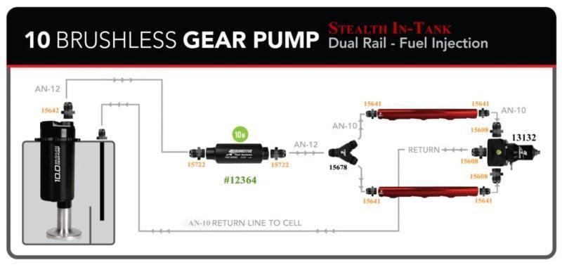 Aeromotive Brushless Spur Gear Fuel Pump w/TVS Controller - Universal - In-Tank - 10gpm Aeromotive Fuel Pumps AXOPROS