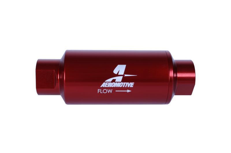 Aeromotive In-Line Filter - (AN-10) 10 Micron Microglass Element Red Anodize Finish Aeromotive Fuel Filters AXOPROS