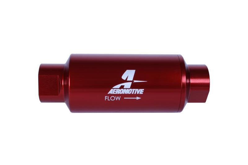 Aeromotive In-Line Filter - (AN-10) 10 Micron Microglass Element Red Anodize Finish Aeromotive Fuel Filters AXOPROS