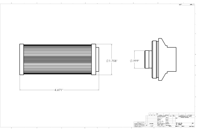 Aeromotive In-Line Filter - (AN-12 ORB) 10 Micron Microglass Element Aeromotive Fuel Filters AXOPROS