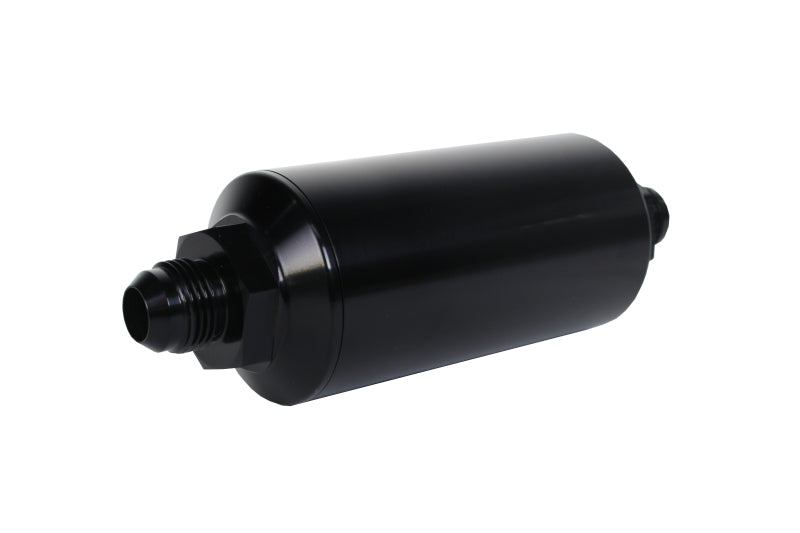 Aeromotive In-Line Filter - (AN -8 Male) 40 Micron Stainless Mesh Element Bright Dip Black Finish Aeromotive Fuel Filters  AXOPROS