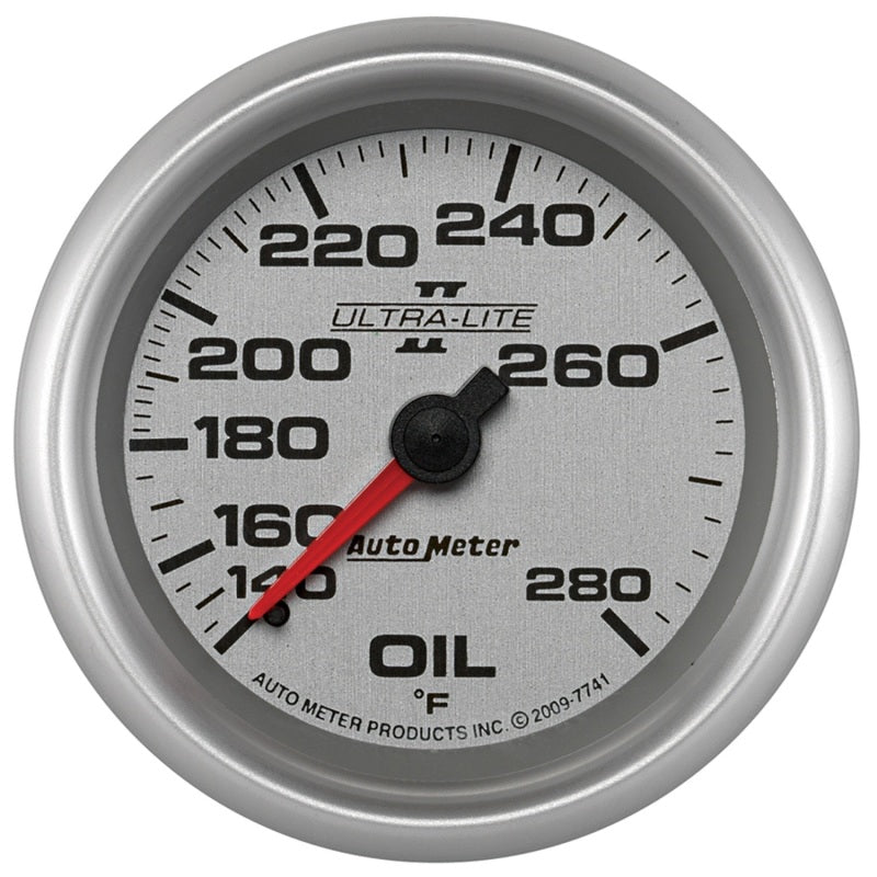 AutoMeter Gauge Oil Temp 2-5/8in. 140-280 Deg. F Mechanical Ultra-Lite II AutoMeter Gauges AXOPROS