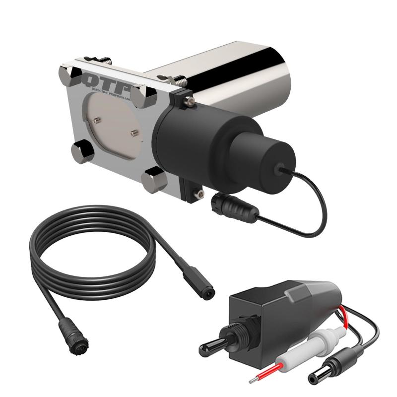 QTP Bolt-On QTEC Low Profile Oval Electric Cutout Valve QTP Exhaust Cutouts  AXOPROS