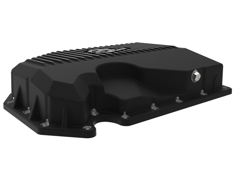 aFe 05-19 VW 1.8L/2.0L w/o Oil Sensor Engine Oil Pan Black POWER Street Series w/ Machined Fins aFe Diff Covers  AXOPROS