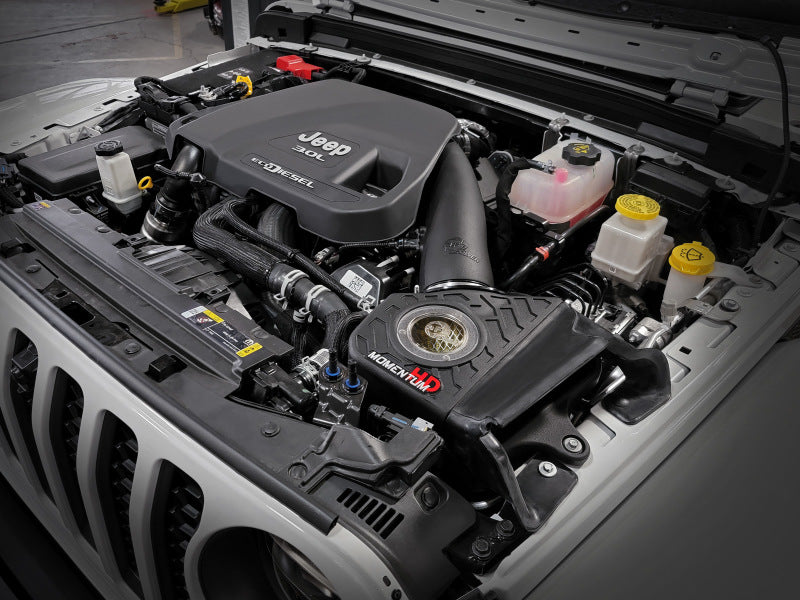 aFe 20-21 Jeep Wrangler (JL) V6-3.0L (td) Momentum HD Cold Air Intake System w/ Pro GUARD 7 Media aFe Cold Air Intakes AXOPROS
