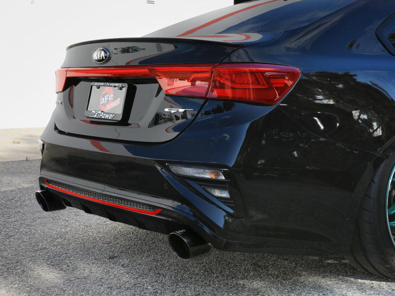 aFe 20-21 Kia Forte GT 1.6L 3in-2.5in 304 Stainless Steel Axle-Back Exhaust w/ Black Tips aFe Axle Back AXOPROS