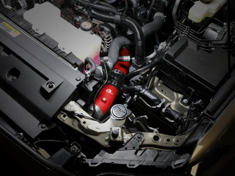 aFe 2024+ Toyota Tacoma BladeRunner  2.5in & 3in Aluminum Hot & Cold Charge Pipe Kit - Red aFe Intercoolers  AXOPROS