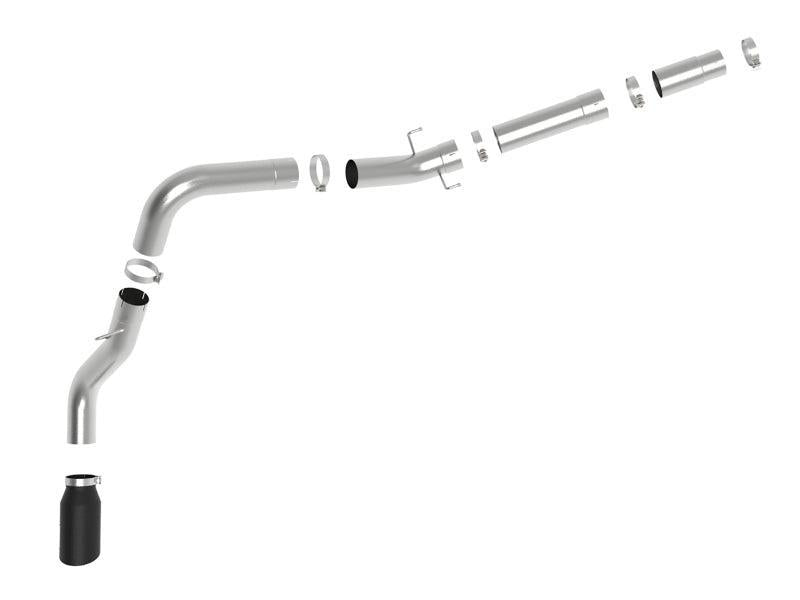 aFe ATLAS 5in DPF-Back Alum Steel Exhaust System w/ Black Tip 19-20 Ram Diesel Trucks L6-6.7L (td) aFe DPF Back  AXOPROS