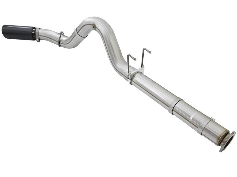 aFe ATLAS 5in DPF-Back Alum Steel Exhaust System w/Black Tip 2017 Ford Diesel Trucks V8-6.7L (td) aFe DPF Back  AXOPROS
