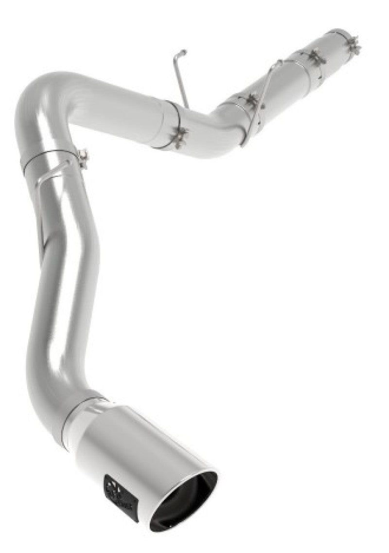 aFe ATLAS 5in DPF-Back Alum Steel Exhaust System w/Polished Tip 19-20 Ram Diesel Trucks L6-6.7L (td) aFe DPF Back  AXOPROS