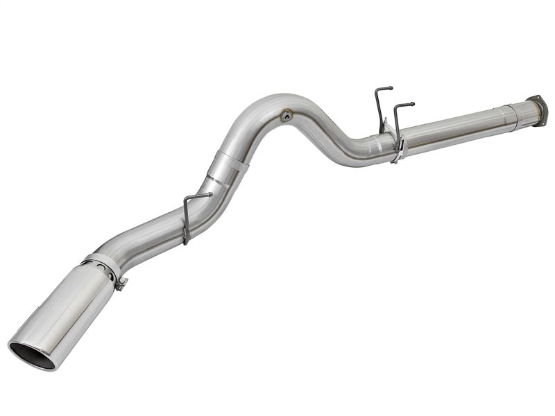 aFe ATLAS 5in DPF-Back Alum Steel Exhaust System w/Polished Tip 2017 Ford Diesel Trucks V8-6.7L (td) aFe DPF Back  AXOPROS