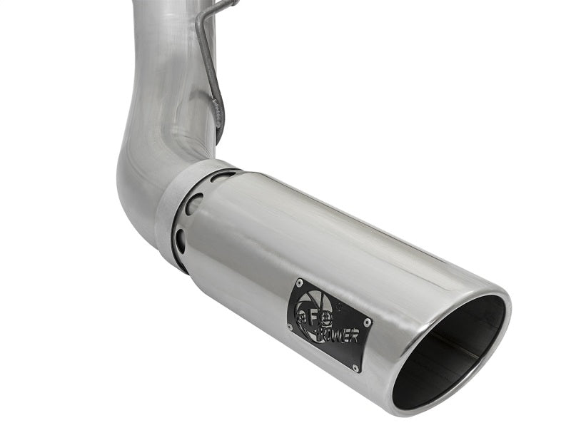 aFe ATLAS 5in DPF-Back Alum Steel Exhaust System w/Polished Tip 2017 Ford Diesel Trucks V8-6.7L (td) aFe DPF Back  AXOPROS