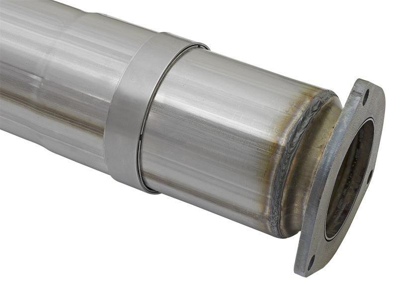 aFe ATLAS 5in DPF-Back Alum Steel Exhaust System w/Polished Tip 2017 Ford Diesel Trucks V8-6.7L (td) aFe DPF Back  AXOPROS
