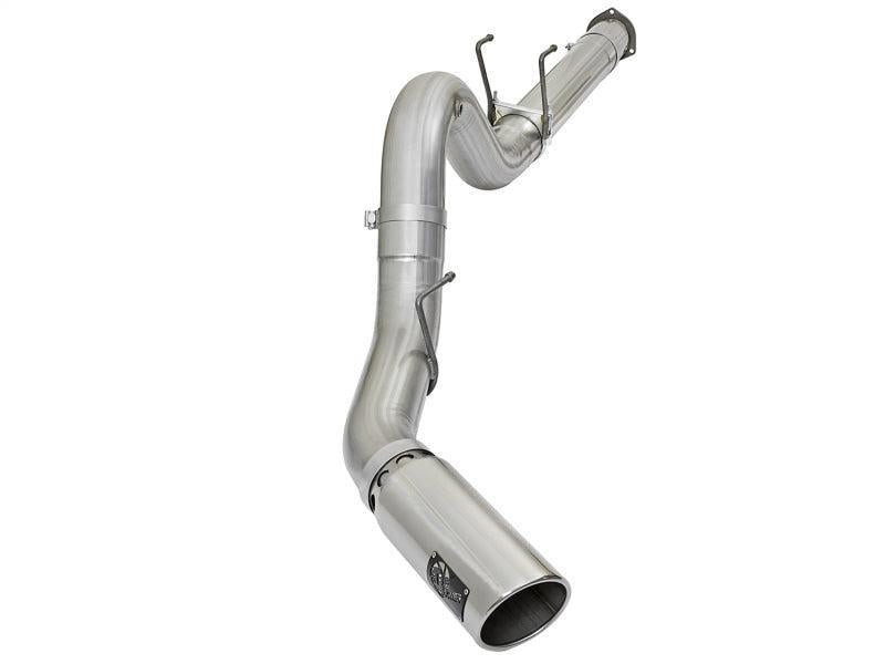 aFe ATLAS 5in DPF-Back Alum Steel Exhaust System w/Polished Tip 2017 Ford Diesel Trucks V8-6.7L (td) aFe DPF Back  AXOPROS