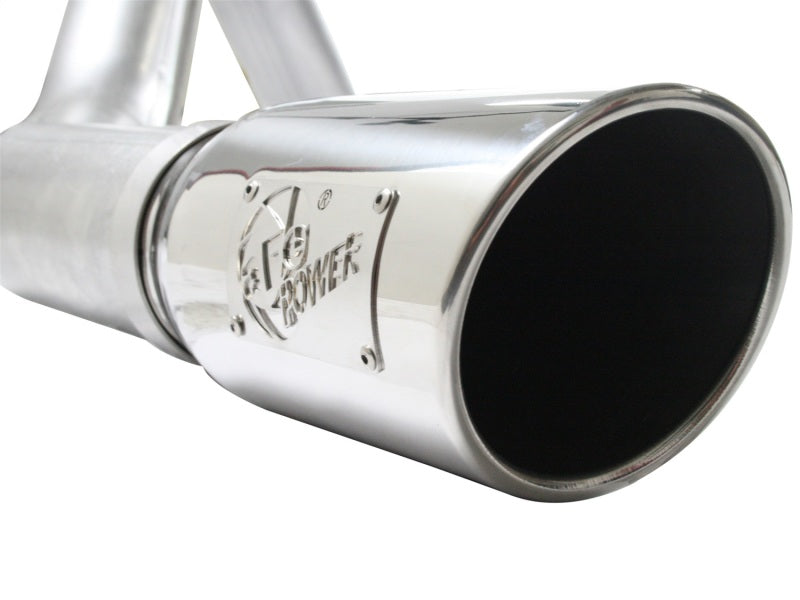 aFe Atlas Exhaust 4in Aluminized Cat-Back w/ 304 SS Polished Tip 11-13 Ford F-150 EcoBoost V6 3.5L aFe Catback AXOPROS