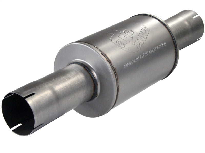 aFe Atlas Exhausts Mufflers Al Steel EXH Muffler 4 ID In/Out 8 Dia x 12L AL aFe Catback AXOPROS