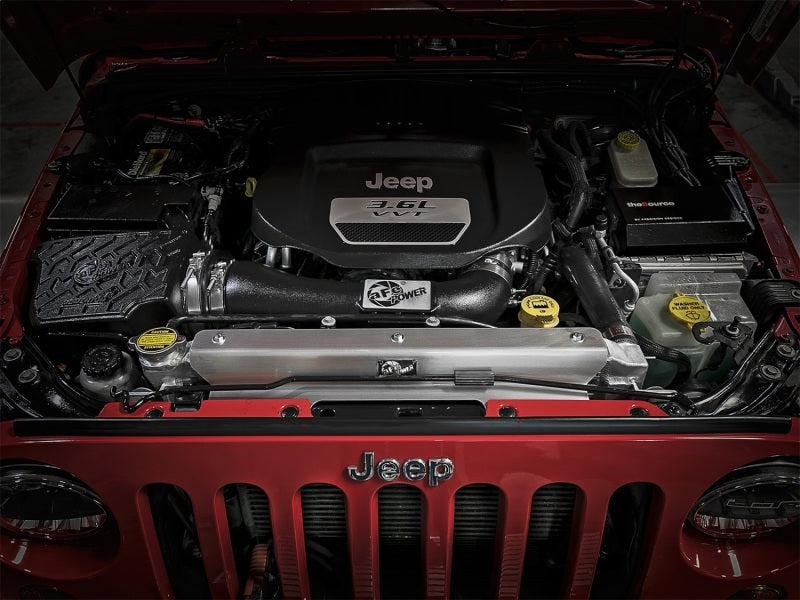 aFe BladeRunner GT Series Bar and Plate Radiator w/ Black Hoses 12-18 Jeep Wrangler (JK) V6 3.6L aFe Radiators AXOPROS
