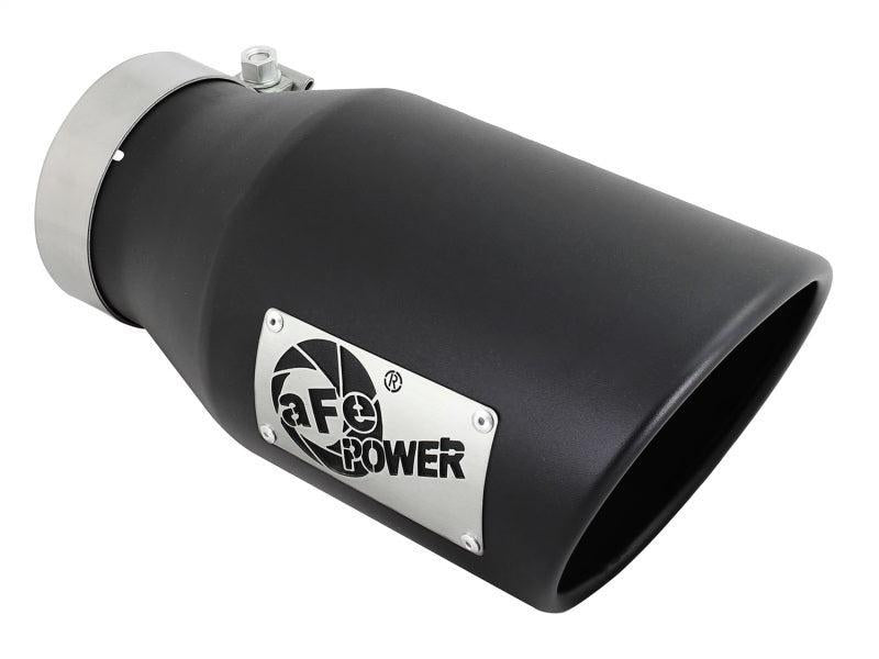 aFe Diesel Exhaust Tip Bolt On Black 4in Inlex x 6in Outlet x 12in aFe Catback AXOPROS